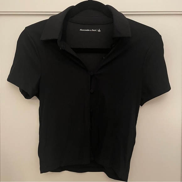ABERCROMBIE seamless rib fabric polo SIZE S - Picture 3 of 4